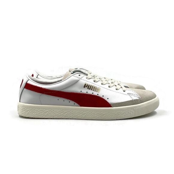 Puma Basket VTG Men Casual Retro Skate Bball Shoe White Red Athletic Sneaker NEW - Picture 8 of 9